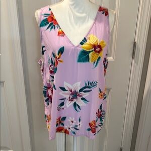 Old Navy Yellow and Purple Sleeveless Tank Top Size XL
